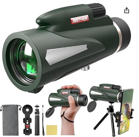 12x50 Monocular Telescope for Smartphone