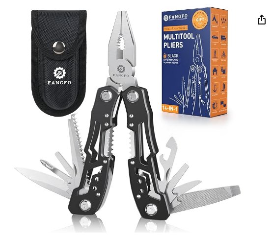 14-In-1 Multitool with Safety Locking