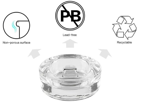 4-Pack of Fermentation Glass Weights with Easy Grip Handle for Wide Mouth Mason Jars