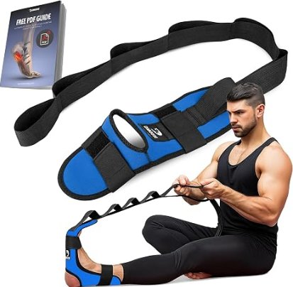DMoose Fitness Foot & Calf Stretcher with Adjustable Padded Stretching Strap for Plantar Fasciitis