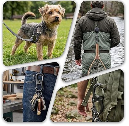 FresKaro 1kN Double-Ended Wiregate Carabiner Clip