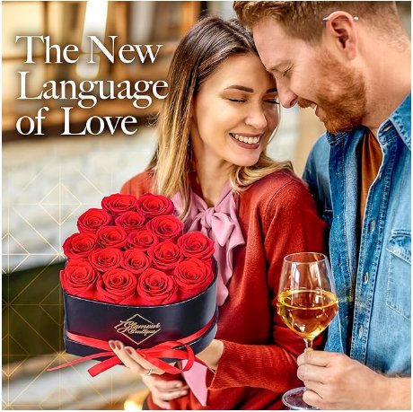 Lasting Flowers, Romantic Floral Keepsake for Valentine�s Day