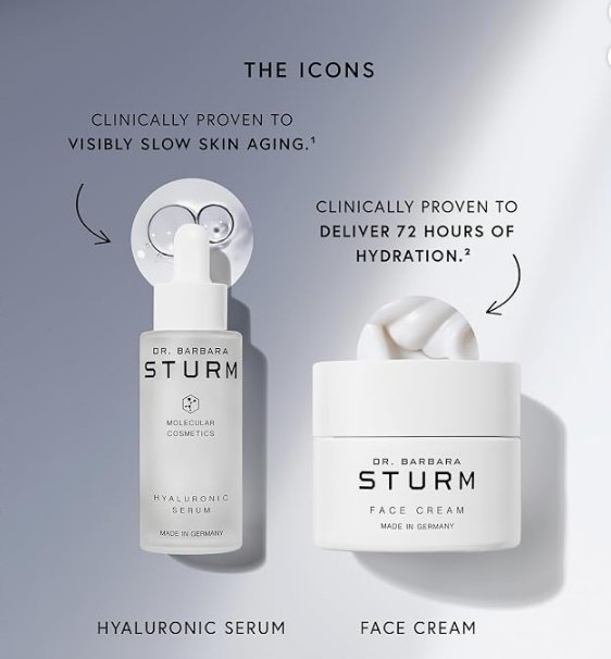 The Icons Gift Set ($565 Value) � Hyaluronic Acid Serum & Face Cream Duo, Premium Hydration and Anti Aging Duo, Luxury Skincare By Dr. Barbara Sturm