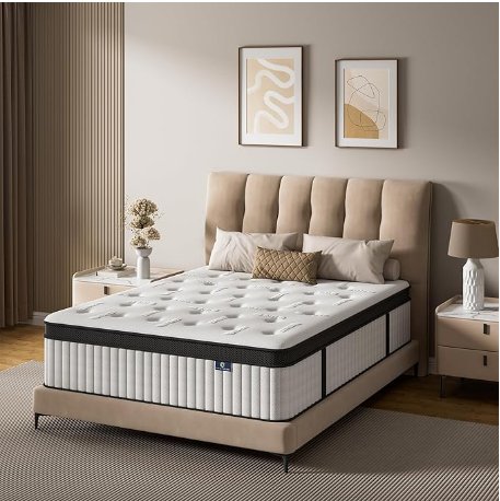 King Mattress, 12 Inch Hybrid Mattress in a Box, Memory Foam and Pocket Springs