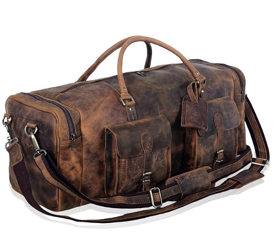 KomalC 28 inch Duffel Bag Travel Sports Overnight Weekend Leather Duffle Bag for Gym Sports Cabin Holdall bag