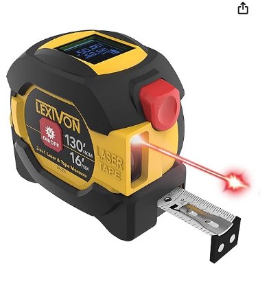 LEXIVON 2 in 1 Digital Laser Tape Measure | 130ft/40m Laser