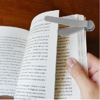 SMUK 3 Pieces Silicone Bookmark, Unique Automatic Bookmarks for Book Lovers