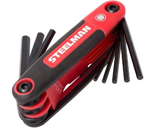 Steelman Portable Folding Hex Key Wrench Multi-Tool Standard (SAE)