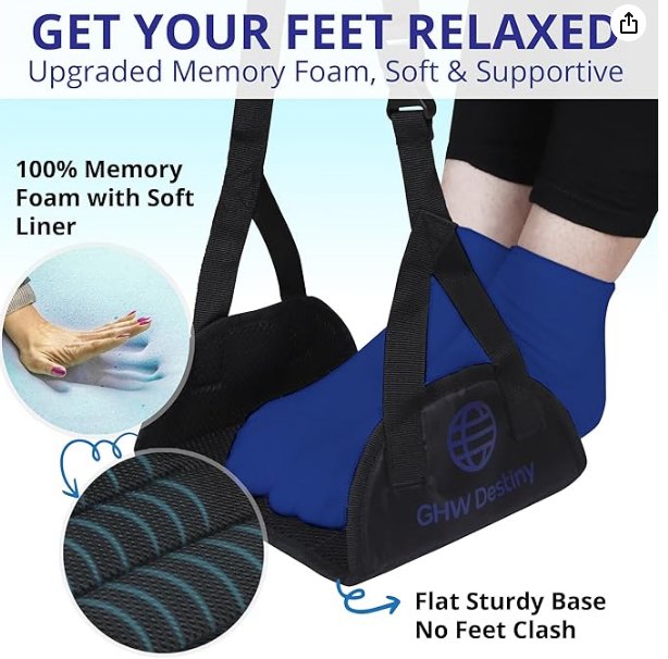 Airplane Foot Hammock for Plane Travel