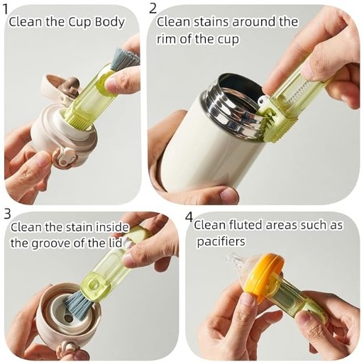 4-in-1 Bottle Cleaning Brush Set