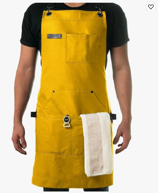 Asaya Chef and BBQ Apron with Bottle Opener and Hand Towel 