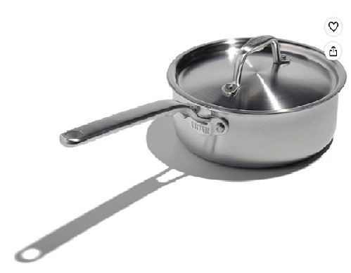 Heritage Steel x Eater 2 Quart Saucepan with Lid 