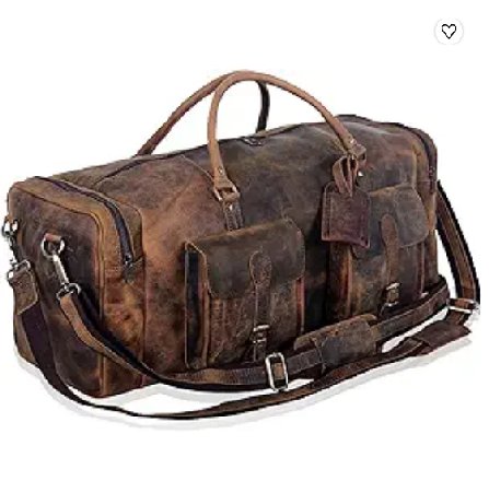 KomalC 28 inch Duffel Bag Travel Sports Overnight Weekend Leather Duffle Bag