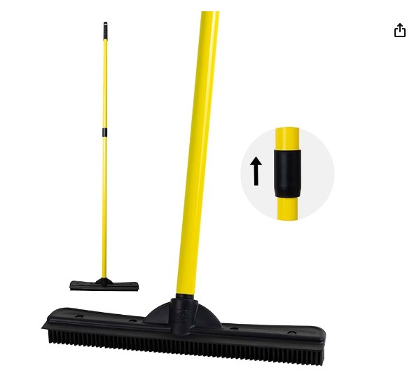 FURemover Original Pet Hair Rubber Broom with Squeegee
