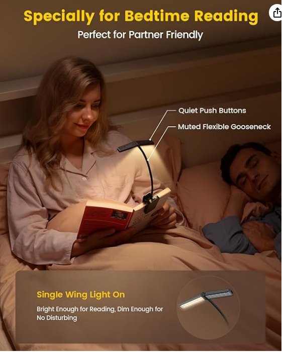 Glocusent Wingy Book Light