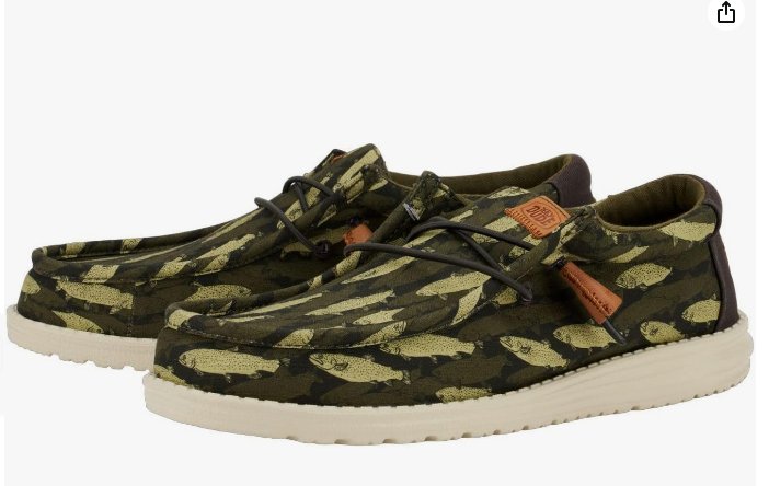 Hey Dude Men's Wally Fish Camo