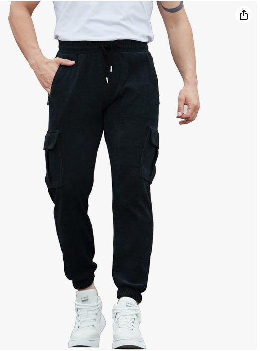 Mens Cargo Joggers Pants 