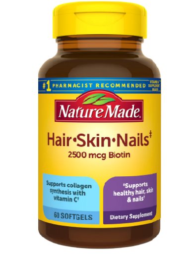 Nature Made Hair-Skin-Nails 2500 mcg Softgels