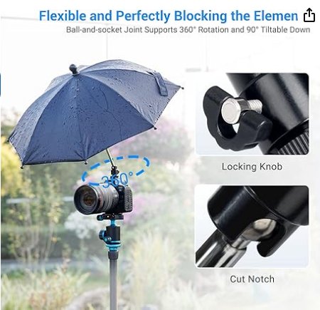 DSLR Mirrorless Camera Hot Shoe Umbrella Rain Cover